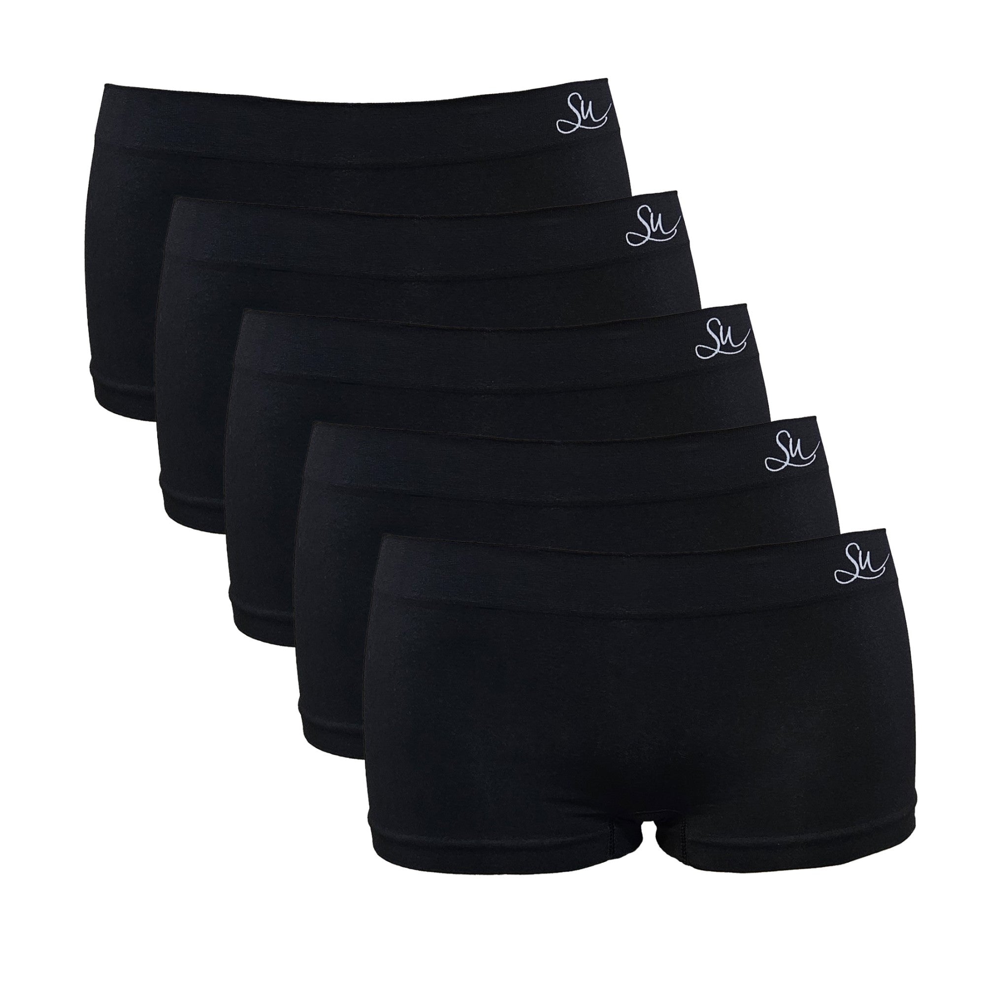 5 Pack - Seamless Boyleg Pack in Black – Seamfree Underwear