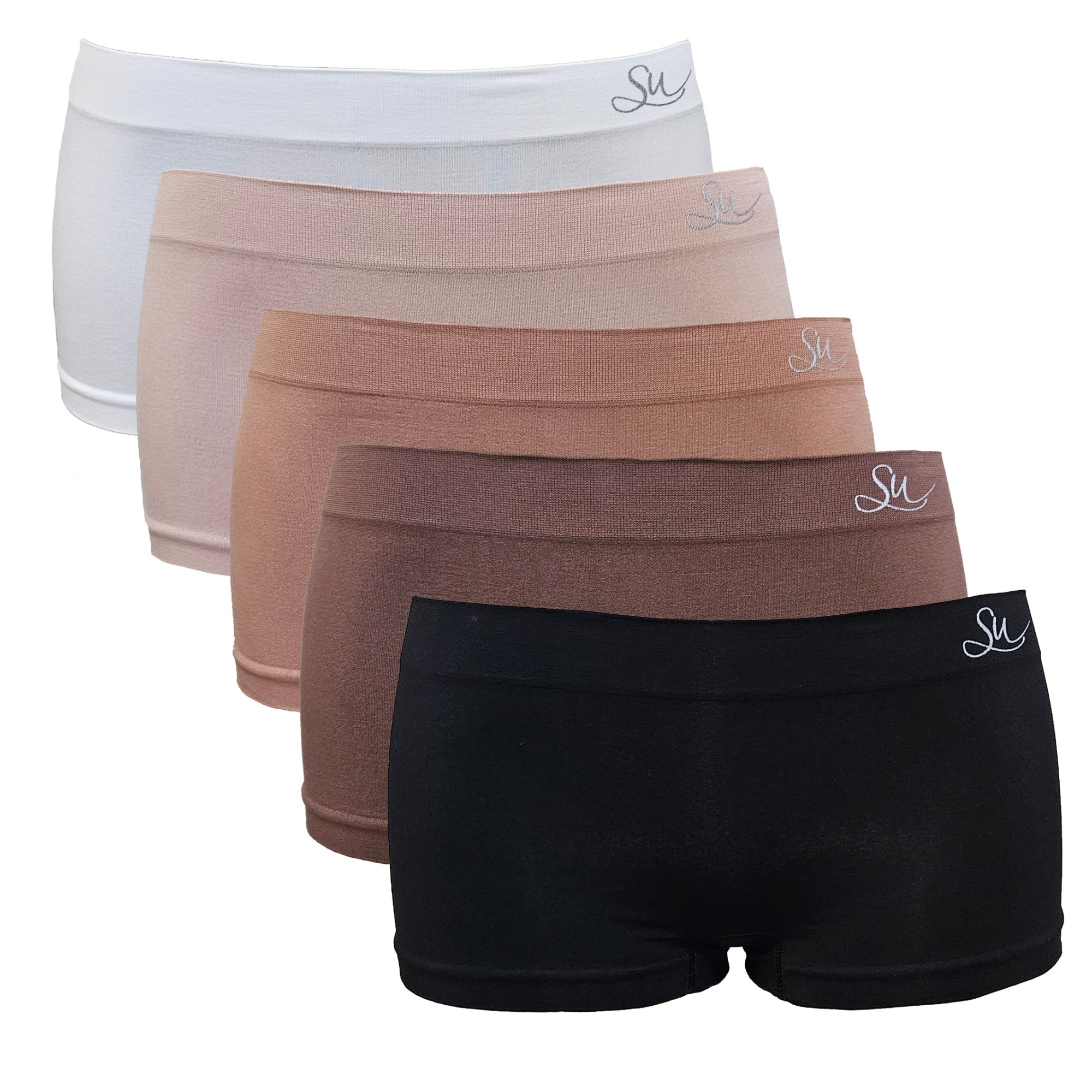 5 Pack - Seamless Boyleg Pack - Tonal – Seamfree Underwear