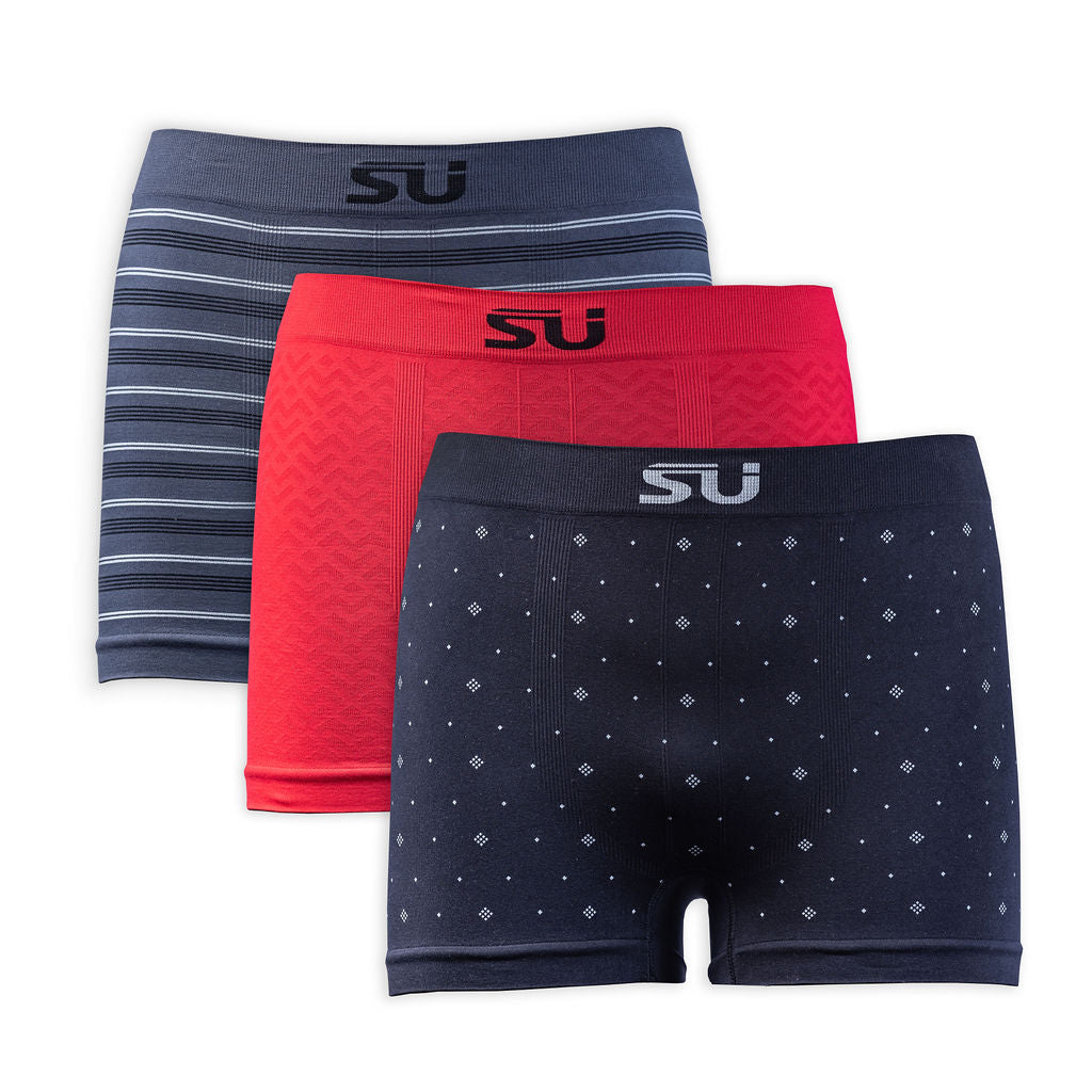 Seamfree Underwear - Seamless Boxers - Fashion 3 Pack